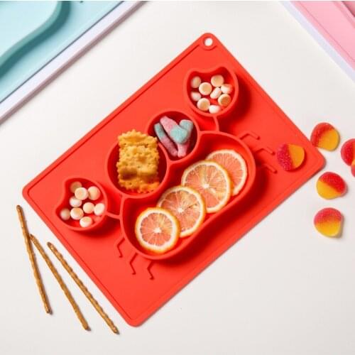 Baby Silicone Plate Kids Bowl Plates Baby Feeding Silicone Bowl Baby Silica Gel Dishes Kids Tableware