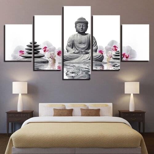 Diy Diamond painting Wall Fashion Artwork 5pcs Buddha Paintings Decor Full square/Round rhinestones diamond mosaic crafts