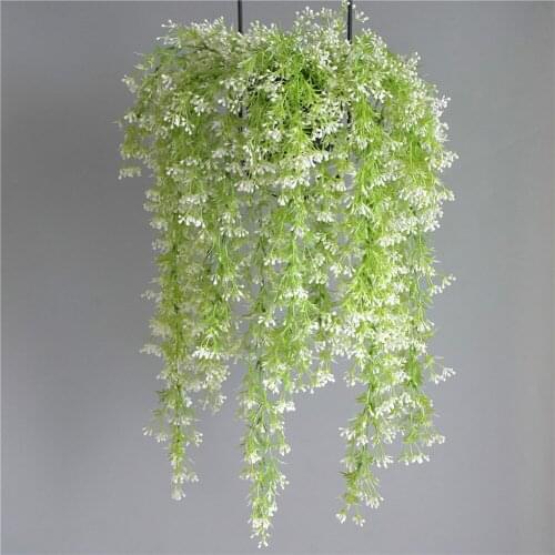 9 Fork Artificial grass vine wall hanging plant rattan for home garden decor party wedding deocration greenery fake grass