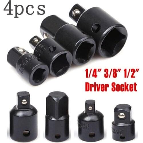 4pcs CVR Socket Bit Impact Driver Adapter 1/2 1/4 3/8 Inch Reducer Set Ratchet Wrenches Socket Adapter Reducer Converter Set