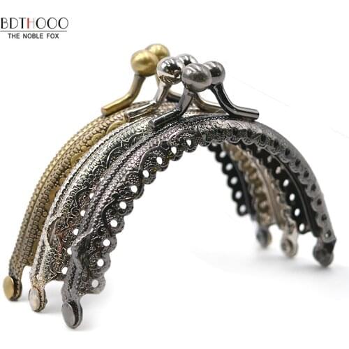 8.5cm Round Metal Purse Frame Handle for Clutch Bag Handbag Accessories Making Kiss Clasp Lock Accessories For Bags Hardware