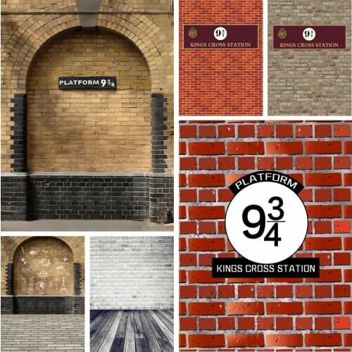 Laeacco Old Brick Archway Wall Door 9 4/3 Rain Play Station Kid Baby Photozone Portrait Pattern Photo Background Photo Backdrop