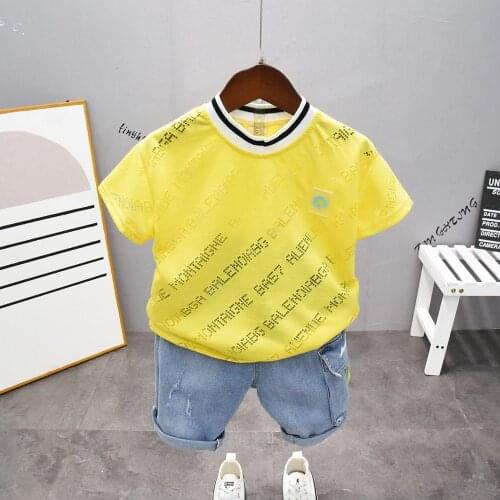 Summer Baby Boys Clothes Set Kids Short Sleeve Breathable T-Shirt + Pant 2pcs Girls Sets Toddler Boy Outfits Childrens suit