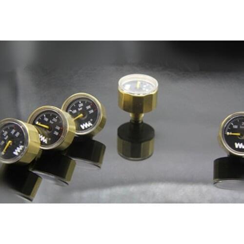 Copper M10*1 G1/8 inch 350bar Mini Air Pressure Gauge,ED black & white dial 28mm pressure gauge