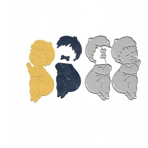 Sleeping Baby Metal Cutting Dies Scrapbooking Album Card Making Mini Stencil Stamps Slimline Dies Troqueles Paper Cutter Crafts