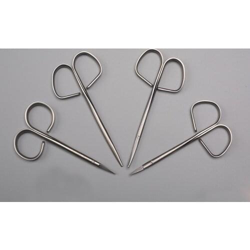 Eye peeling scissors Double eyelid beauty plastic tool Eye special cutting equipment Eye bag separation pointed elbow