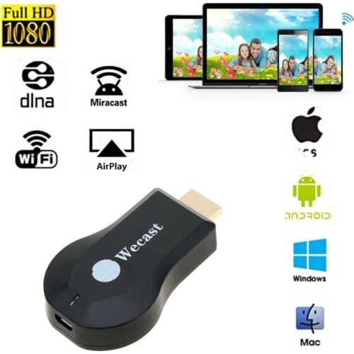 Original Wecast C2+ Miracast DLNA Wireless WiFi Display TV Dongle HDMI-compatible Streaming Media Player Support Mirroring