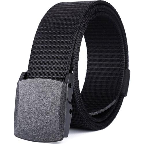 Outdoor sports mens tactical belt hypoallergenic nylon quick-drying material belt multifunctional smooth steel buckle belt