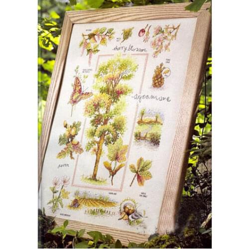Embroidery Package Cross Stitch Kits Unopen New Luxurious Autumn DIY Handicraft Embroidery Kit Free shipping