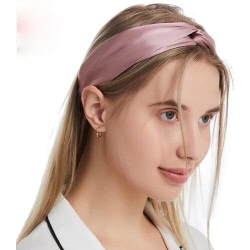 Bow Headbands Solid Color Wire Headbands for Women Twist Wired Headwraps Yoga Sports Head Wraps Hair Accessory Silk Scrunchie