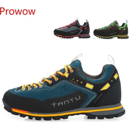 Prowow 2019 waterproof hiking shoes mountain work shoes outdoor hunting winter boots