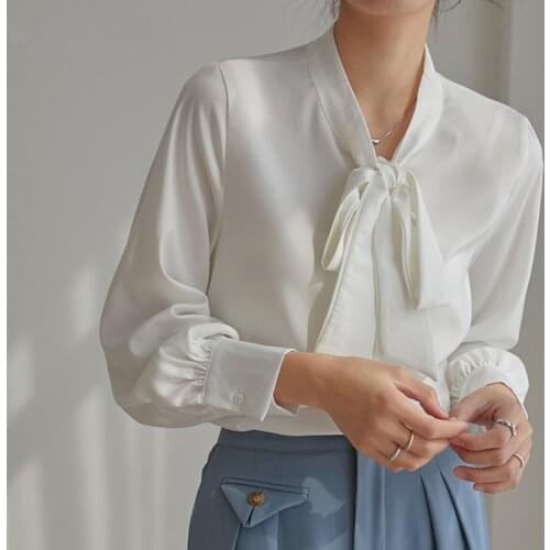 Блузки с бантом REALEFT China At AliExpress