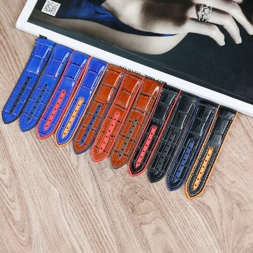 20mm 22mm mens leather strap watch accessories for Omega marine universe 9900 hippocampus 8900 ladies waterproof sports strap