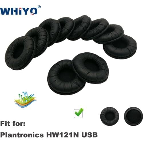 Replacement Ear Pads for Plantronics HW121N USB HW 121 N USB HW121NUSB Headset Parts Leather Earmuff Earphone Sleeve Cover