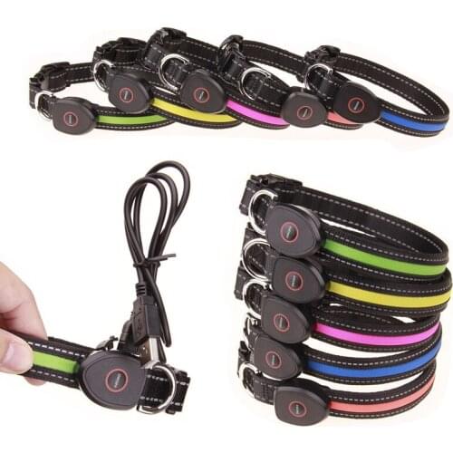 USB Charging LED Dog Collar Night Anti-lost Collar Pet Collar Dog Collar LED Supplies Pet Supplies,Q1
