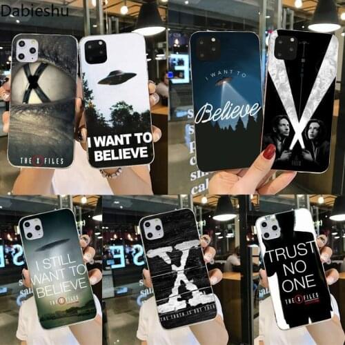 The X Files I want to believe black Phone Case Hull for iphone 12 pro max 11 pro XS MAX 8 7 6 6S Plus X 5S SE 2020 XR cover
