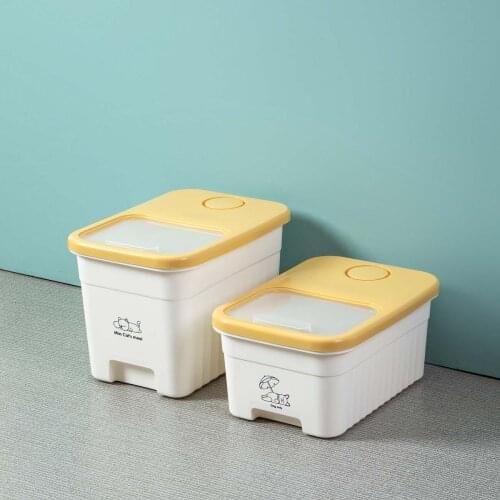 Cat Food Storage Box Sealed Moisture-Proof Pet Food Storage Bucket Cat And Dog Food Container
