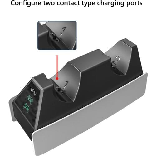 Dual Controller Charging Dock for Sony PS5 Joystick Gamepad Charger Stand Cradle Electronic Machine Accessories