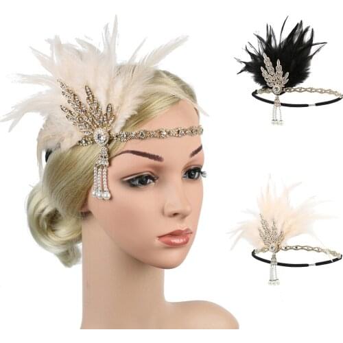 Womens Elegant Hat Strap Flower Feather Party Hat Hair Clip Headband Accessory Bandeau Cheveux Резинки Для Волос Детям