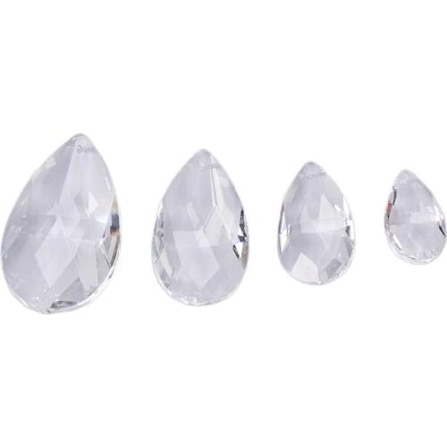 38mm/50mm/63mm/76mm Clear Chandelier Glass Crystals Lamp Prisms Parts Hanging Drops Pendants 38mm-76mm Crystal Lamp Accessories