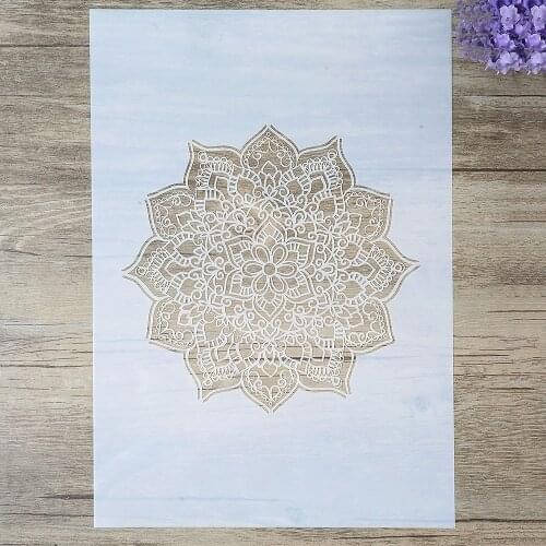 A4 A3 A2 Size DIY Craft Mandala Stencil For Wall Painting Scrapbooking Stamping Stamp Album Decorative Embossing Paper Card