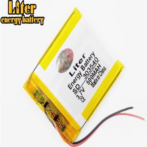 303540 3.7v 500mah lipo battery 303540 battery for mp3 mp4 mp5 GPS GPA electric products