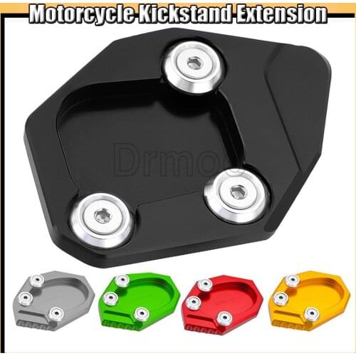 Motorcycle CNC Accessories Motorbike Side Stand Enlarge Extension Kickstand For Kawasaki VERSYS 650 KLX 250 2010-2015