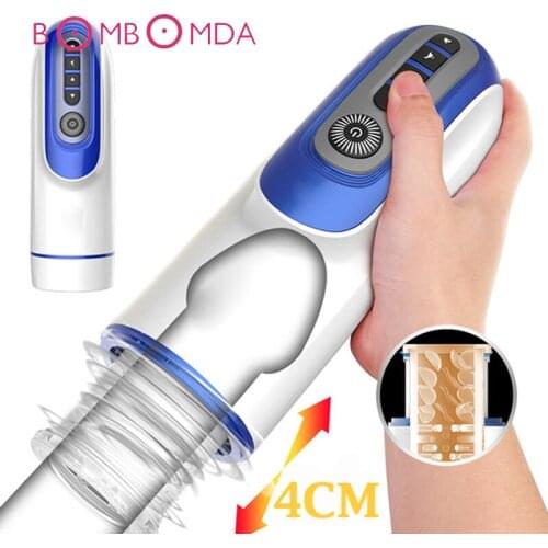 Automatic Electric Telescopic Masturbator Cup Artificial Vagina Pussy 360 Degree Rotation Penis Massage Vibrator Sex Toy For Men