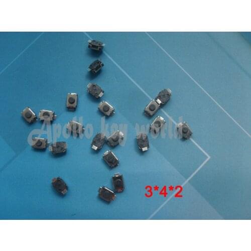 CAR REMOTE KEY TACTILE SWITCH PUSH BUTTON FOR OPEL OMEGA HONDA MICRO SWITCH BUTTON (SIZE 3*4*2MM) 100PCS/LOT