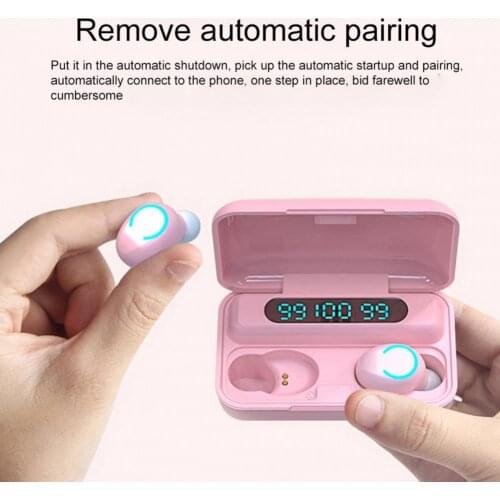 F9-9 TWS Wireless headphones 5.0 Earphone Noise Cancelling Headset Stereo Sound Music In-ear Earbuds For Android IOS smart phone