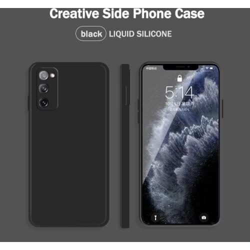 Straight Edge Style Soft Handfeeling Gel Silicone Shockproof Phone Case for Samsung Galaxy S20FE Dustproof Back Cover