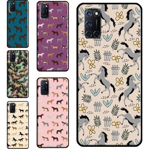 Horses Pattern Collage Case For OPPO A9 A5 A53 A31 2020 A52 A72 A15 A83 A91 A93 A5S Find X3 Pro Reno 2 Z Funda