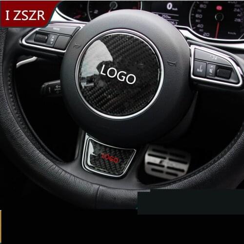 Carbon Fibre Steering Wheel Decorated Cover /Sticker For Audi A4L/A6L/A3/Q5/Q3/Q7 2013-2017 Z2EA961