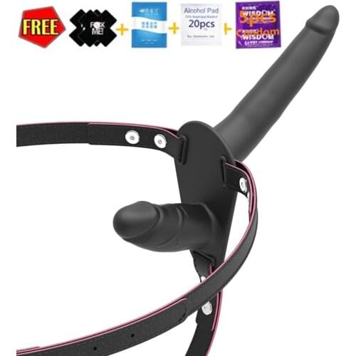 Double Lesbian Strapon Penis Dildo Big Dildos For Women Anal Silicone Butt Plug Adult Sex Toys For Woman Couples Sex Products