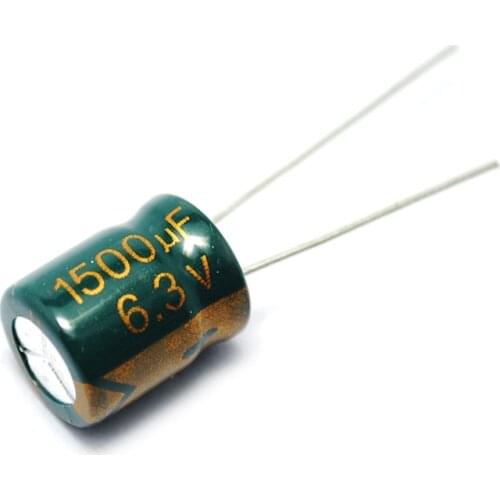 10PCS/LOT Electrolytic Capacitor 6.3V/1500uF 10*13MM 6.3V 1500UF