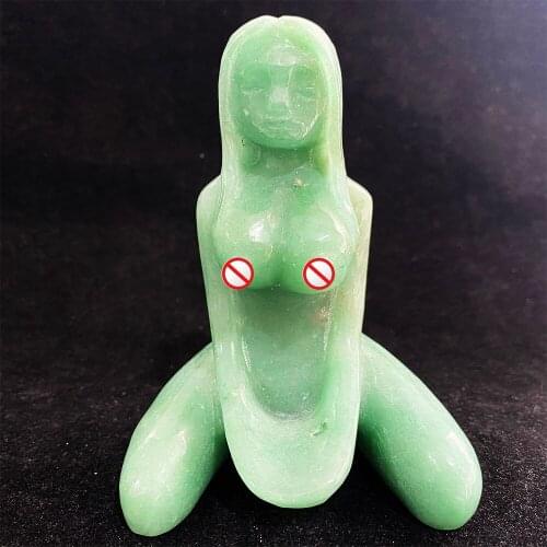 Natural High Quality Crystal Stones Women Statue For Desk Decoration Gift