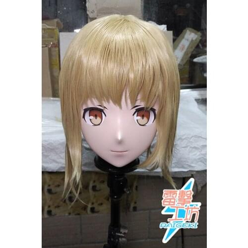 KM9183) Handmade Female Sweet Girl Resin Crossdress Outfit Cosplay Japanese Animegao Role Play Kigurumi Mask