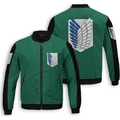 Attack on Titan Shingeki no Kyojin Flight Coat Bomber Jacket Autumn Japanese Anime Cosplay Baseball Youth Jacket Streetwear