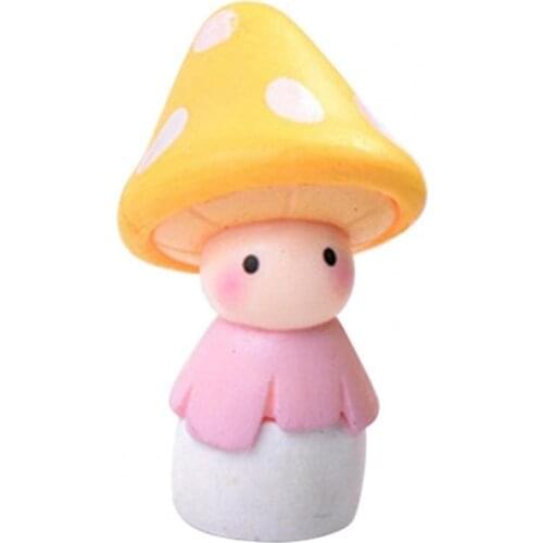 80% Hot Sale Mini Mushroom Figurine Cute Handmade Resin Home Mushroom Figurine for Garden DIY Home Decoration Accessories