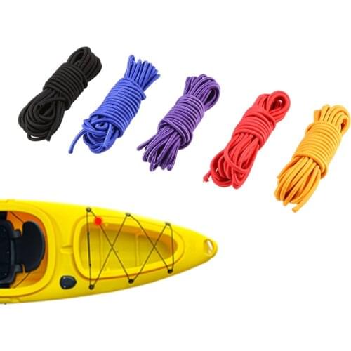 Lixada 5M 4mm/5mm Kayak Boat Elastic Bungee Cord Kayak Accessories Rope Fishing Rowing Boats Lanyard Leash Paddle Leash Boat