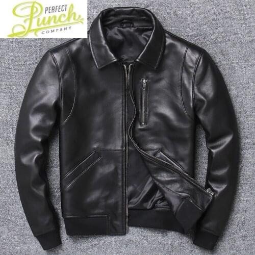 Jacket Genuine 2021 Casual Men Sheepskin Coat Autumn Real Leather Jackets Fashion Plus Size Sales Veste Cuir Homme J5905