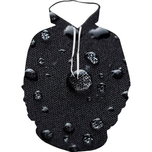 2021 New MenS And WomenS Hoodie 3d Color Printing Water Drop Series Round Tie Cap Long-Sleeved Autumn And Winter Sportswear