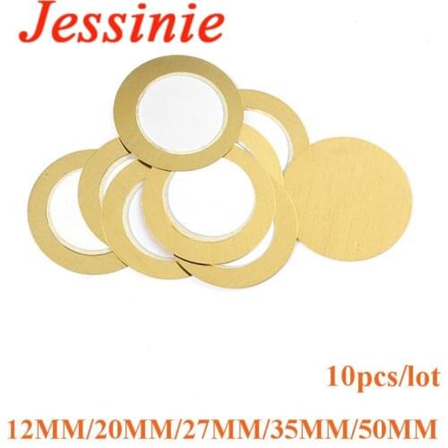 10pcs Piezo Elements Buzzer Sounder Sensor Trigger Drum Disc Copper Piezo Speaker 12MM 20MM 27MM 35MM 50MM Piezoelectric