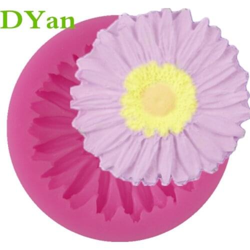 Sun Flower SunFlower Daisy Chrysanthemum Flower Liquid Silicone Fondant Mold Chocolate Cake Mold Decorative Mold A1666