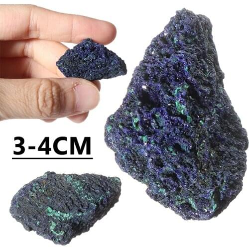Natural Azurite Malachite Stone Fish Tank Aquarium Decor Ornaments Stone Crafts Crystal Mineralate Stone