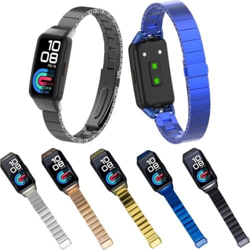 For Huawei Band 6 Metal Watch Band Strap Case 316L Stainless Steel Steel One-bead Belt With Tools Watchband For Honor Band 6