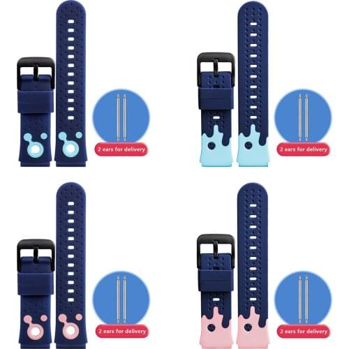 Universal 20mm Children Smart Watch Wristaband Sports Soft Silicone Watch Bracelet Strap Boys Girls Silicone Bracelet Wristband