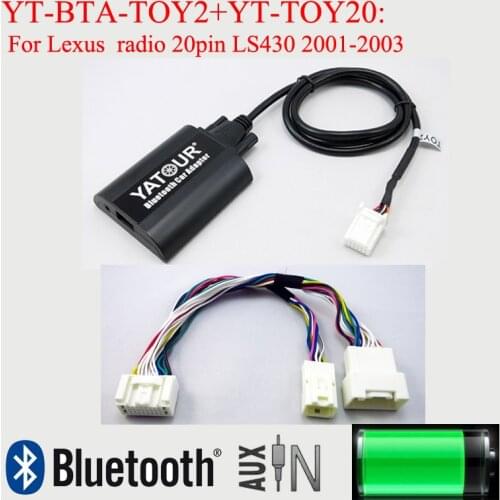 Yatour Bluetooth car stereo Music hands free kit for Toyota Lexus radio radio 20pin LS430 2001-2003