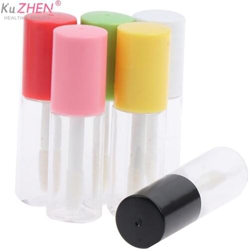 10PCS 3ML Mini Lip Gloss Tube Empty Lipstick Lip Glaze Tube Lip Balm Soft Lipgloss Tube Makeup Squeeze Clear Lip Gloss Container