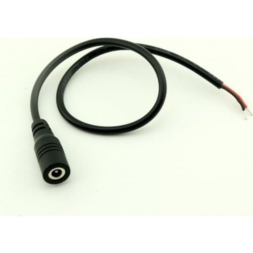 10pcs CCTV DC Power Plug Connector 4.0 x 1.7mm Female Socket With Cord Cable 30cm 1FT